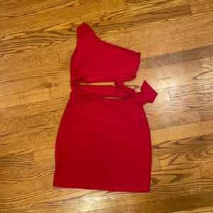 Red cutout cocktail dress. Size medium. Fits like small